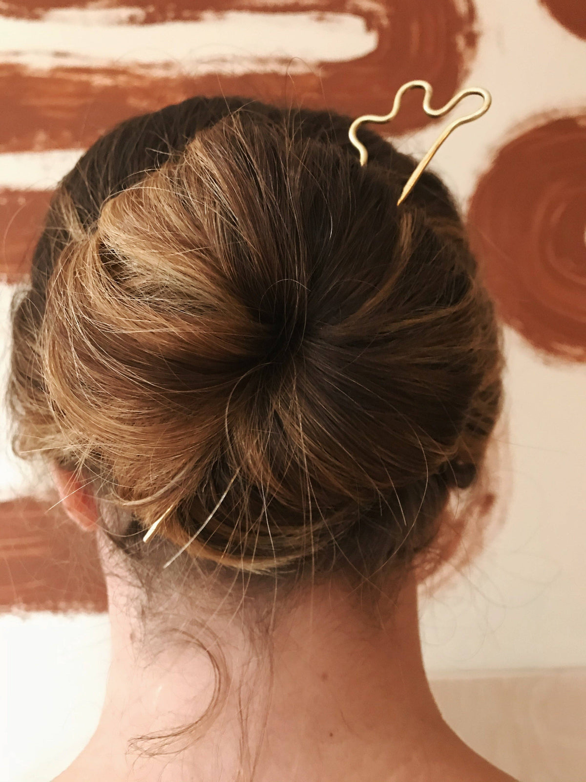 SQUIGG Bun Pin: Brass / Large