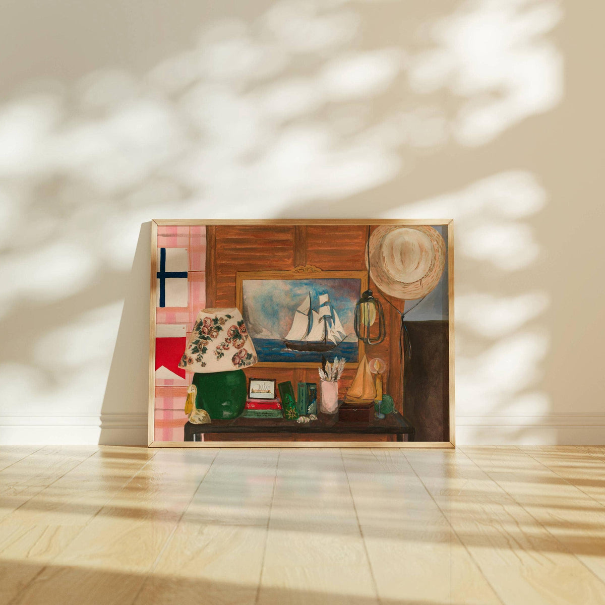 Retro Beach House Art Print