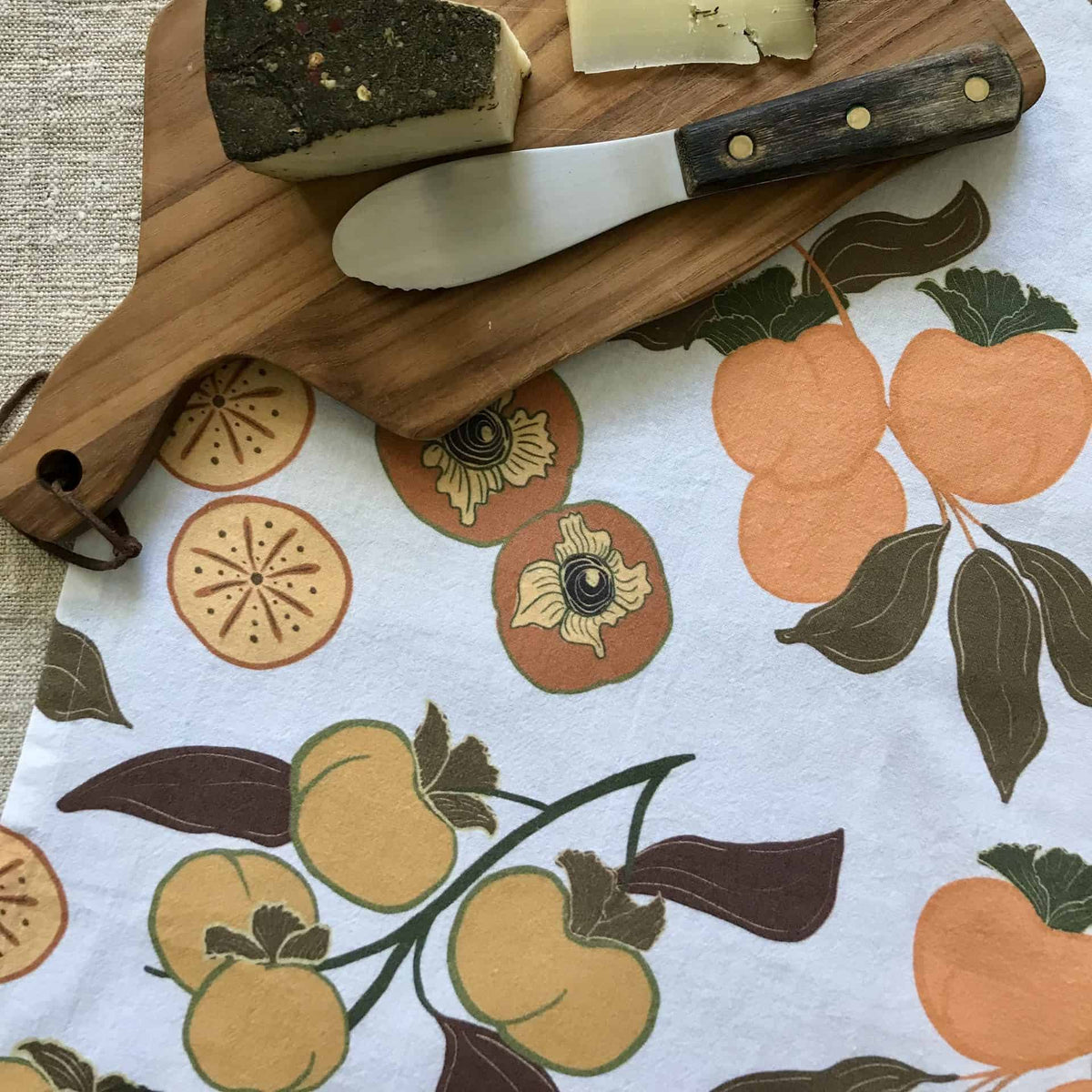 Spiced Persimmon Tea Towel