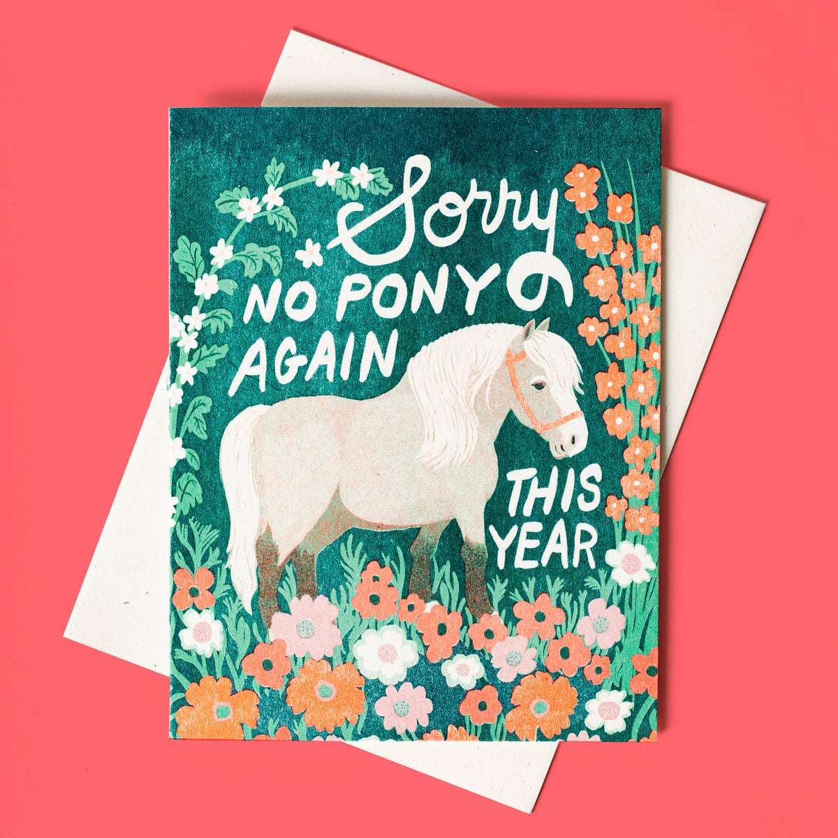 No Pony Again Birthday Card