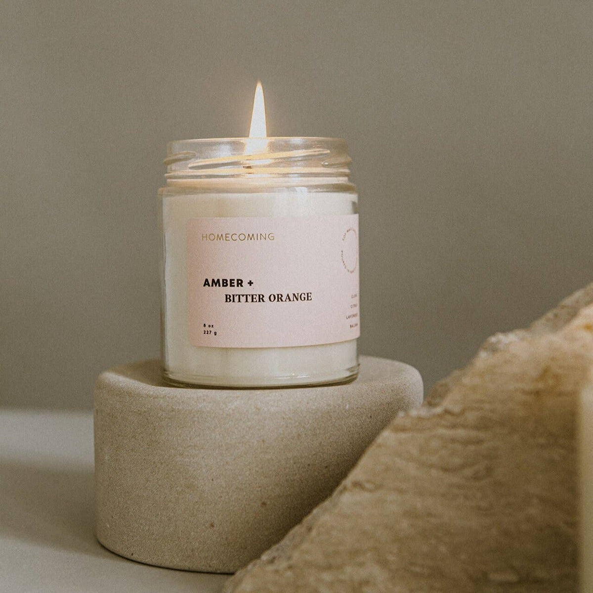 Amber + Bitter Orange Soy Wax Candle