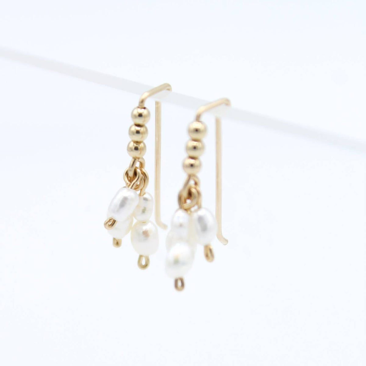 Pearl Drop Stud Earrings