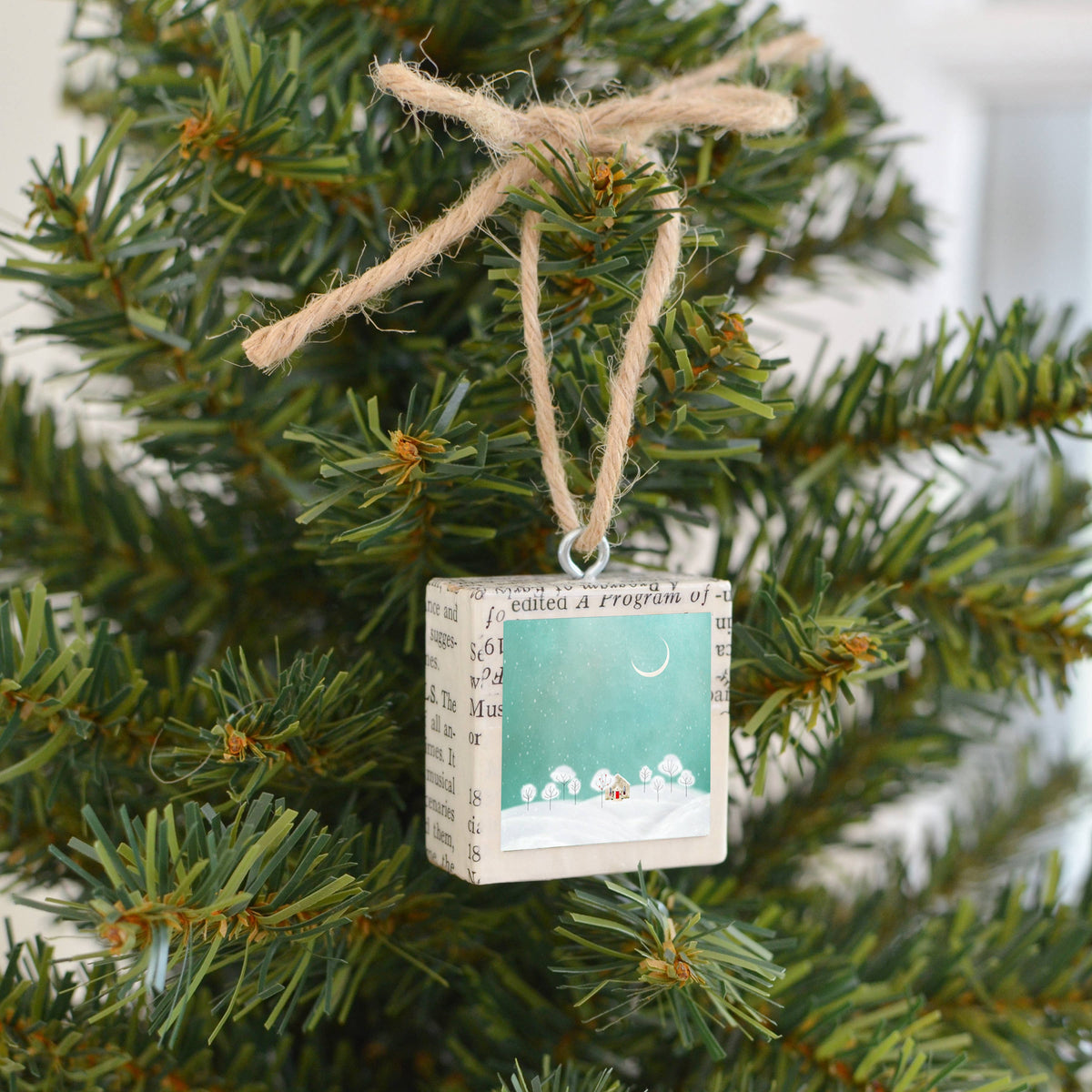 Snowy Night Holiday Ornament