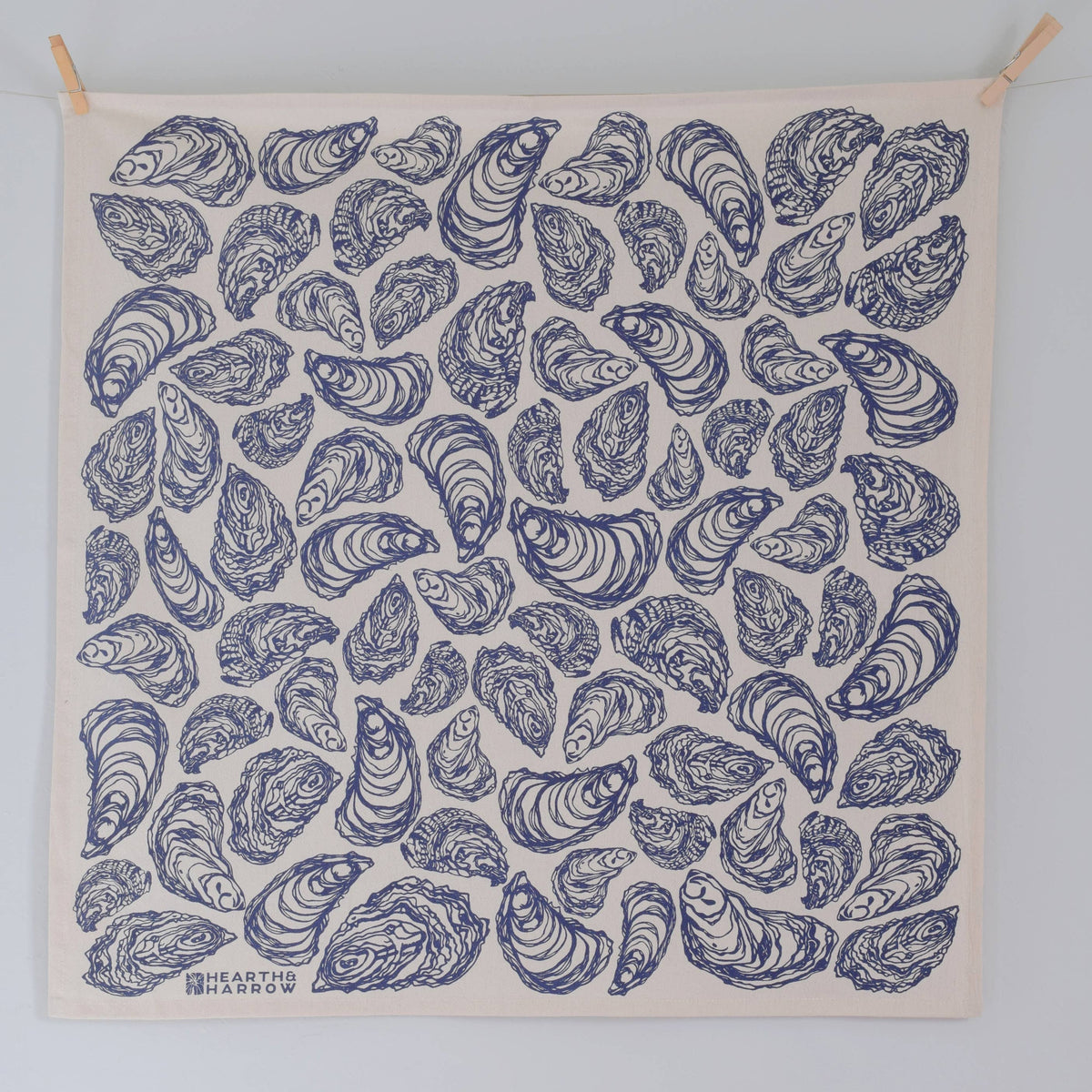 Oyster Tea Towel - Navy