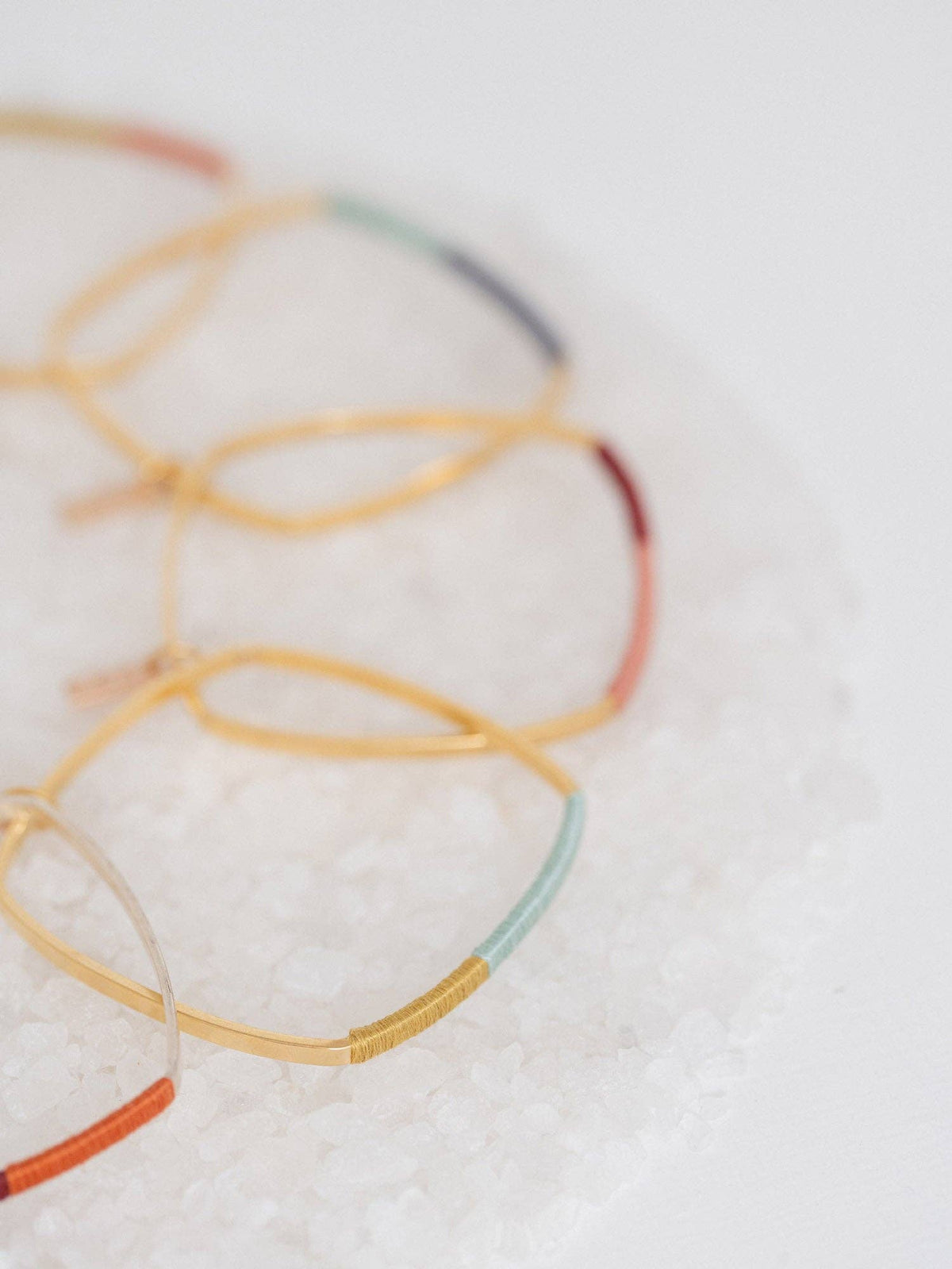 Wrapped Square Bangle: Gold