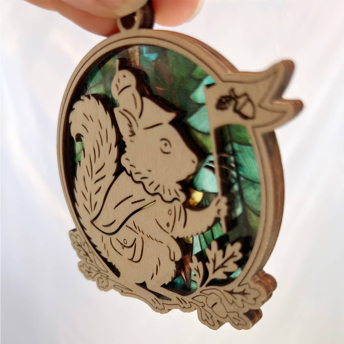 Squirrel Herald Ornament Suncatcher