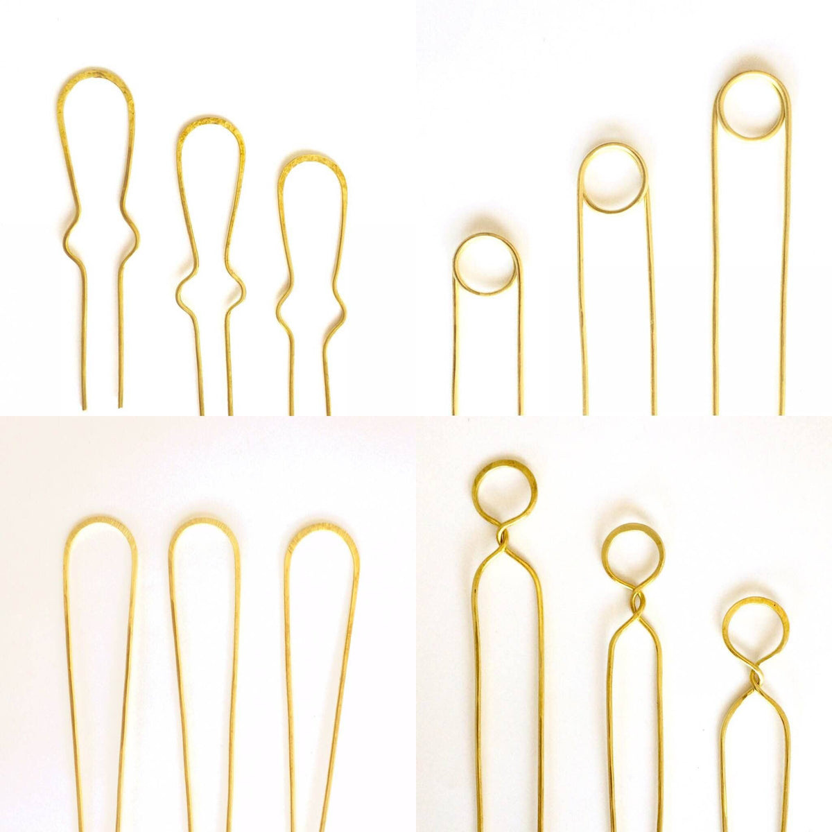 TWIST Bun Pin: Brass / Large
