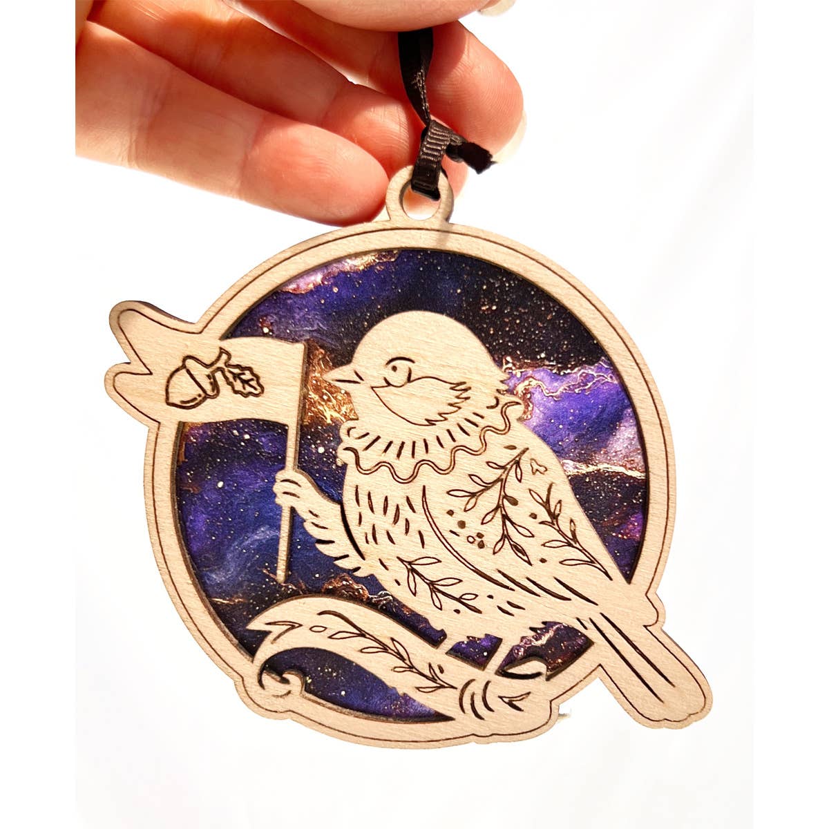 Chickadee Herald Ornament Suncatcher