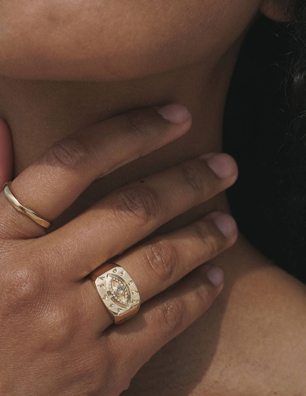 Lone Eye Signet Ring with Turquoise