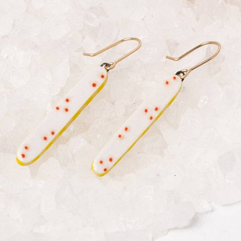 Running Stitch Earrings in Pink Blossom