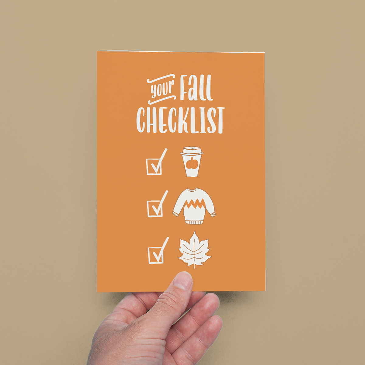 Your Fall Checklist Greeting Card