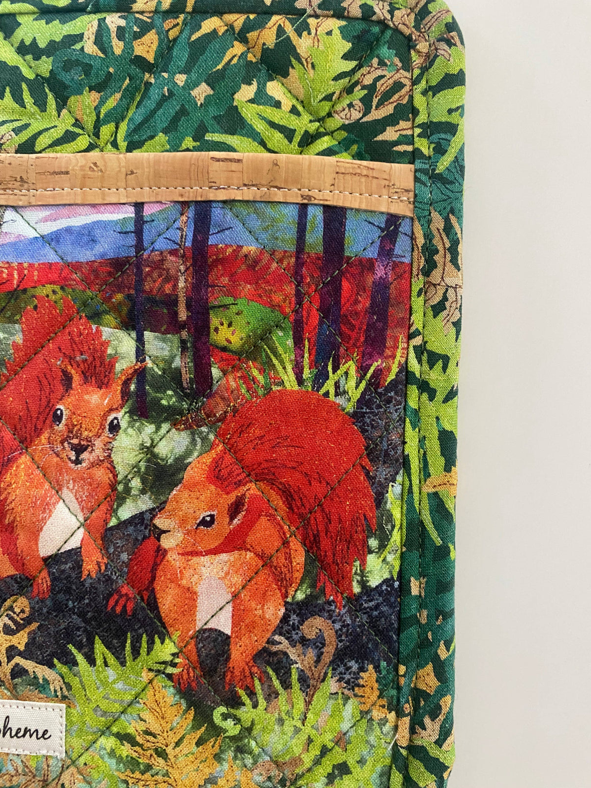 Woodland Squirrels Cork Potholder