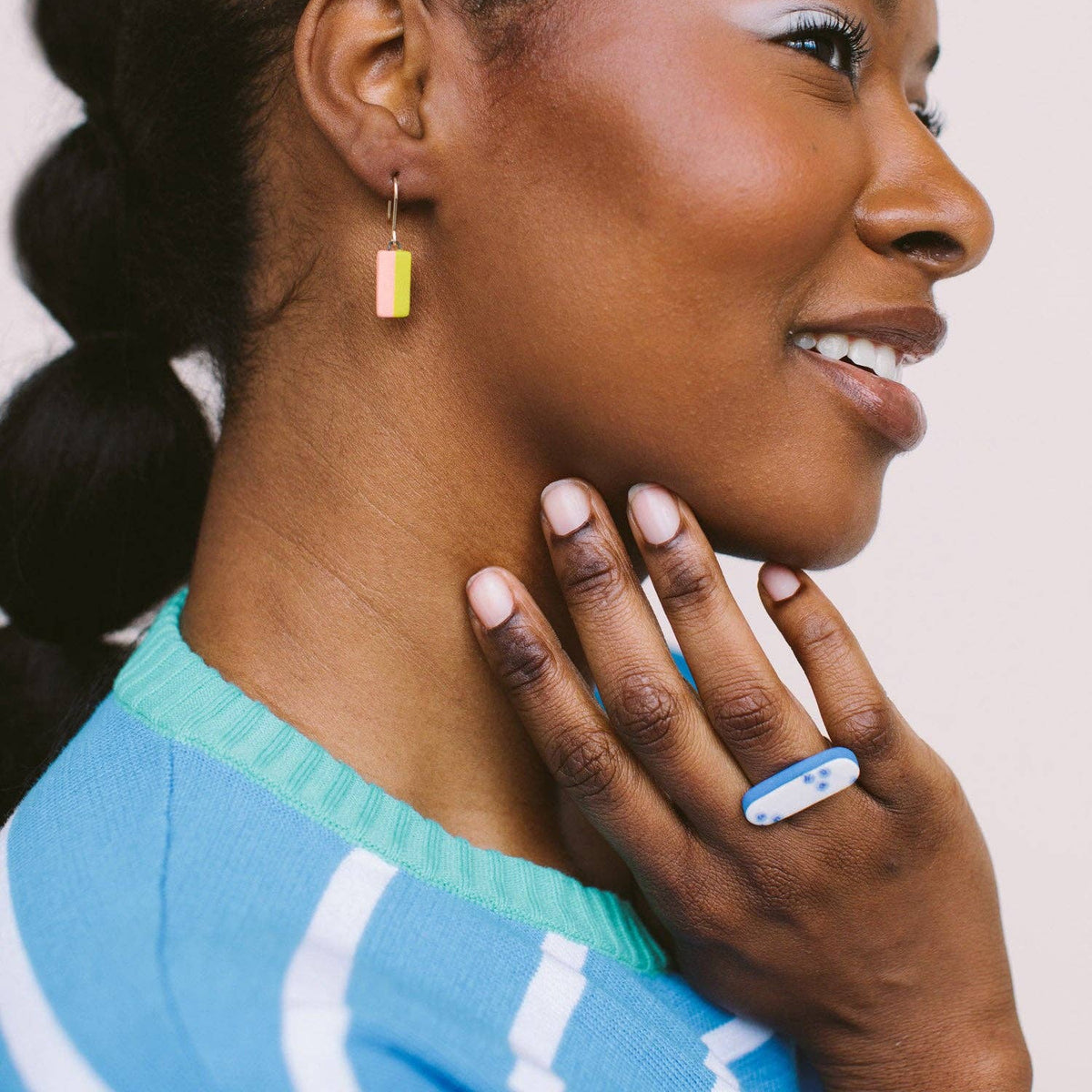 Cocktail Ring: Blue Watercolor