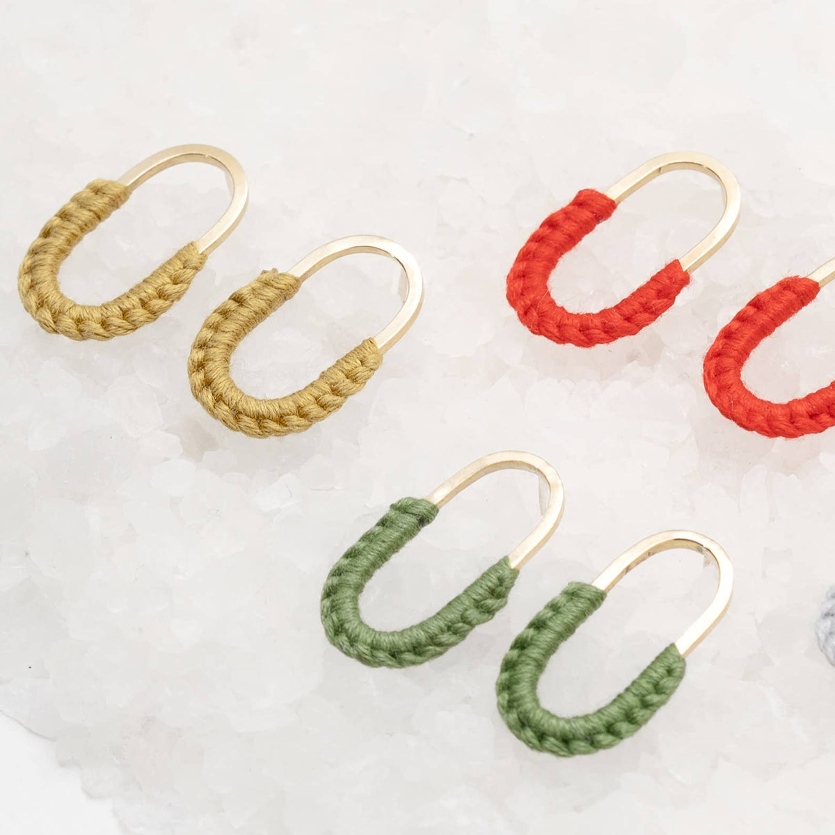 Mini Macramé Link Earrings