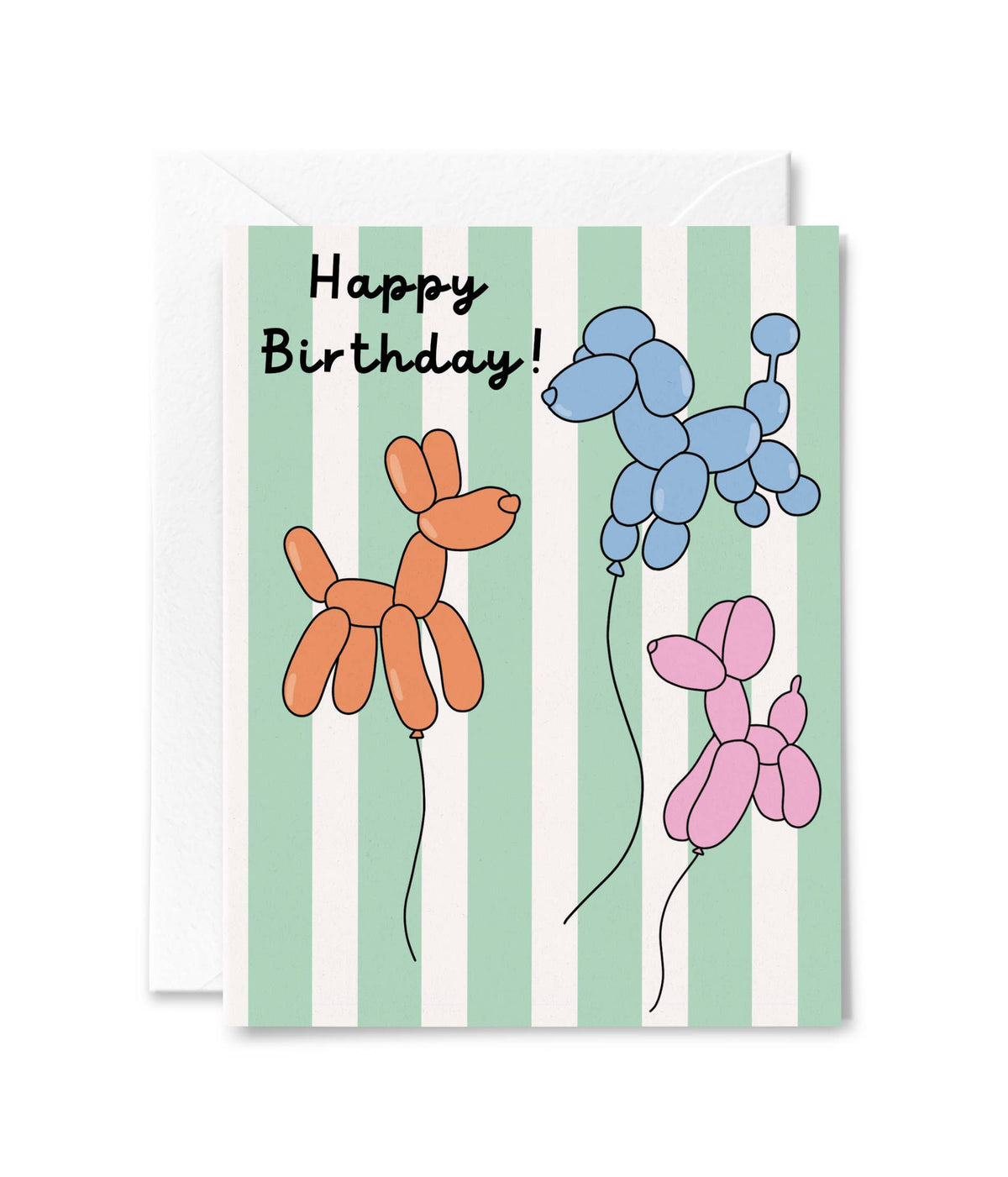 Birthday Dog Balloons Card
