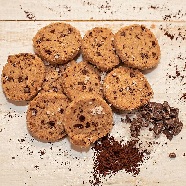 Salted Chocolate Espresso Shortbread