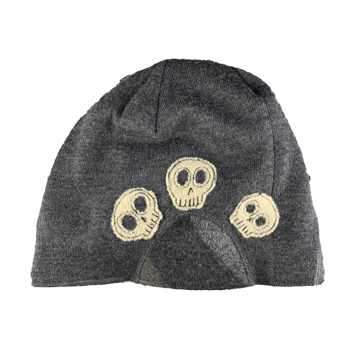 Black Skull Wool Beanie Hat
