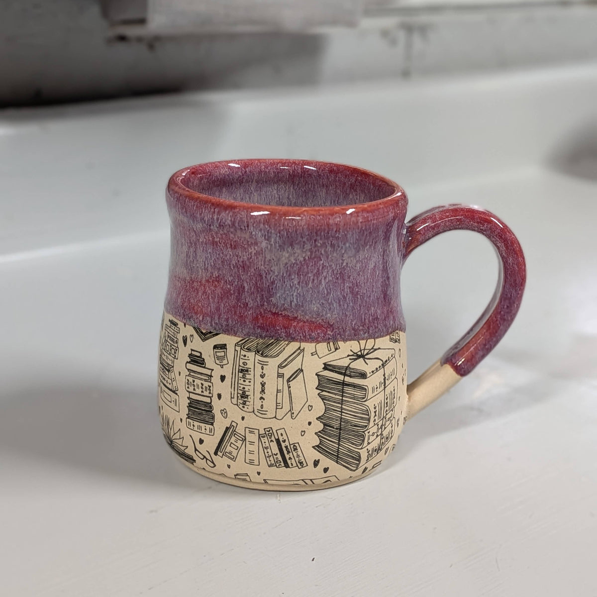Book Coffee Mug - Pink