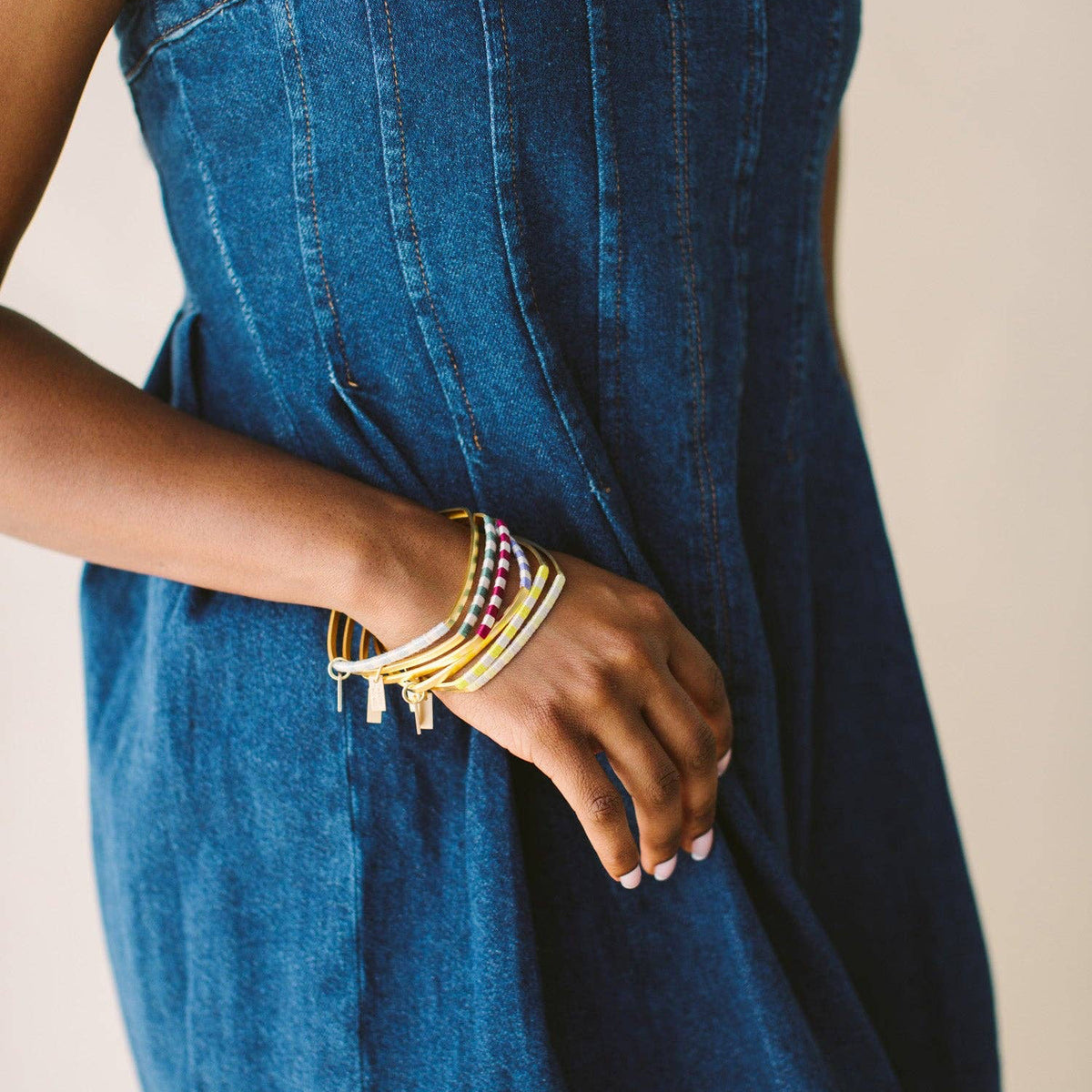 Checkered Square Bangle