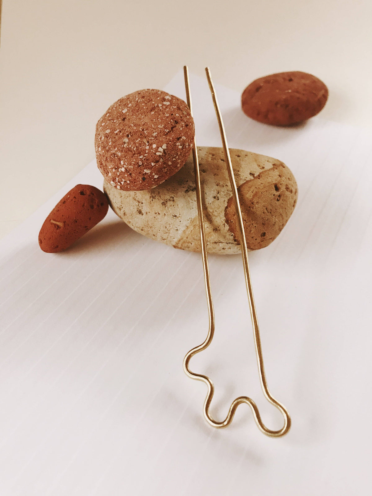 SQUIGG Bun Pin: Brass / Large