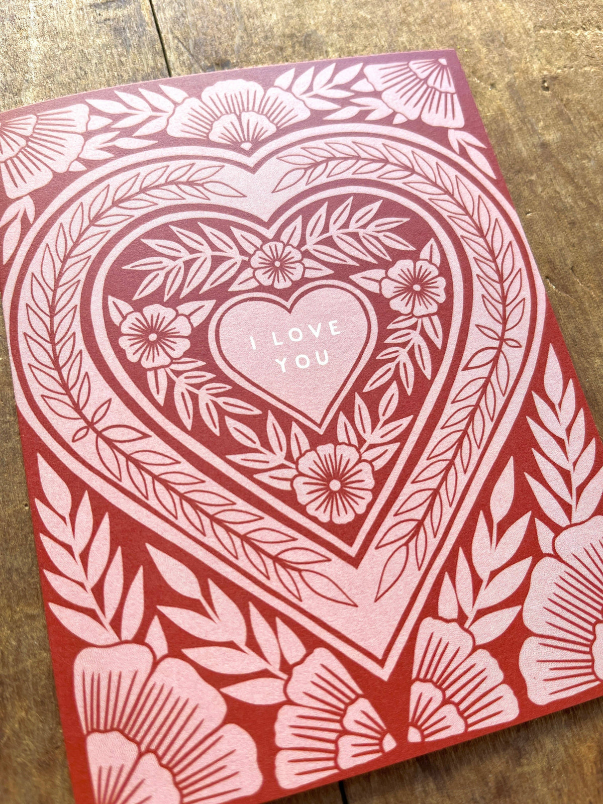 "I Love You," Greeting Card: Single Card