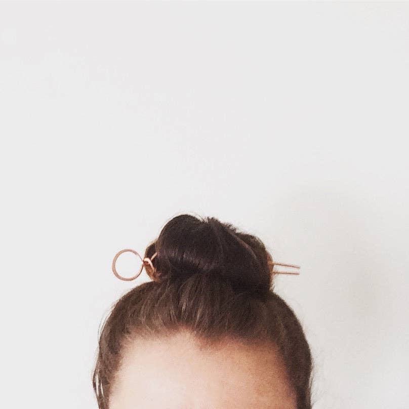 TWIST Bun Pin: Brass / Large