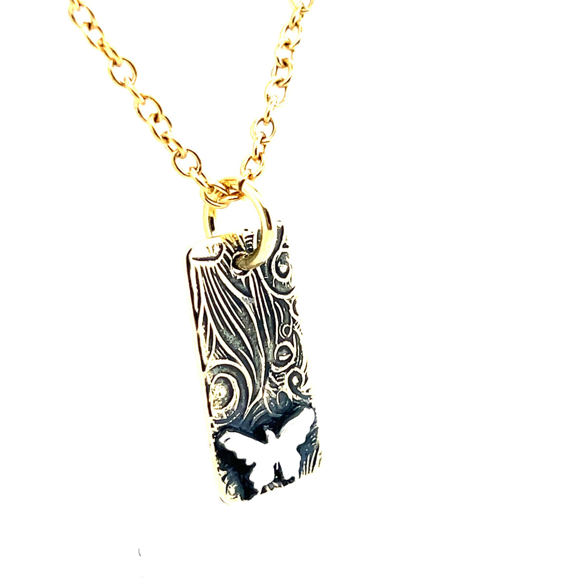 Pattern Necklace with Butterfly