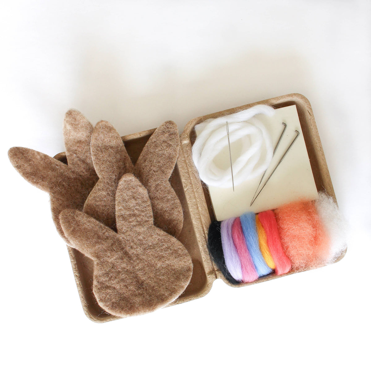 Mini Bunny Felting Craft Kit: Pink