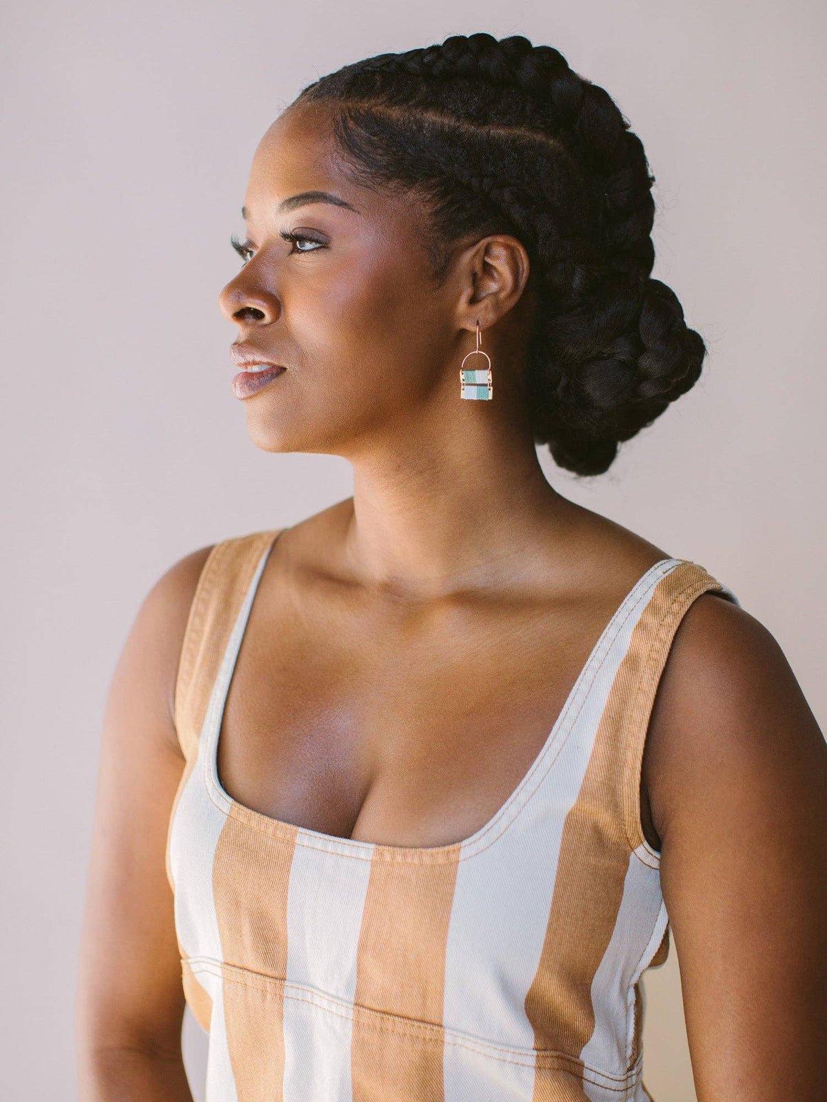 Wrapped Colorblock Earrings