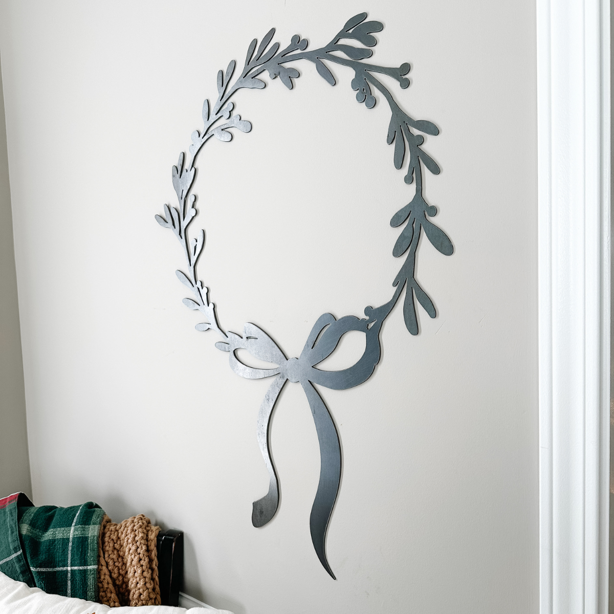 Christmas Wreath Magnetic Christmas Card Sign: 16