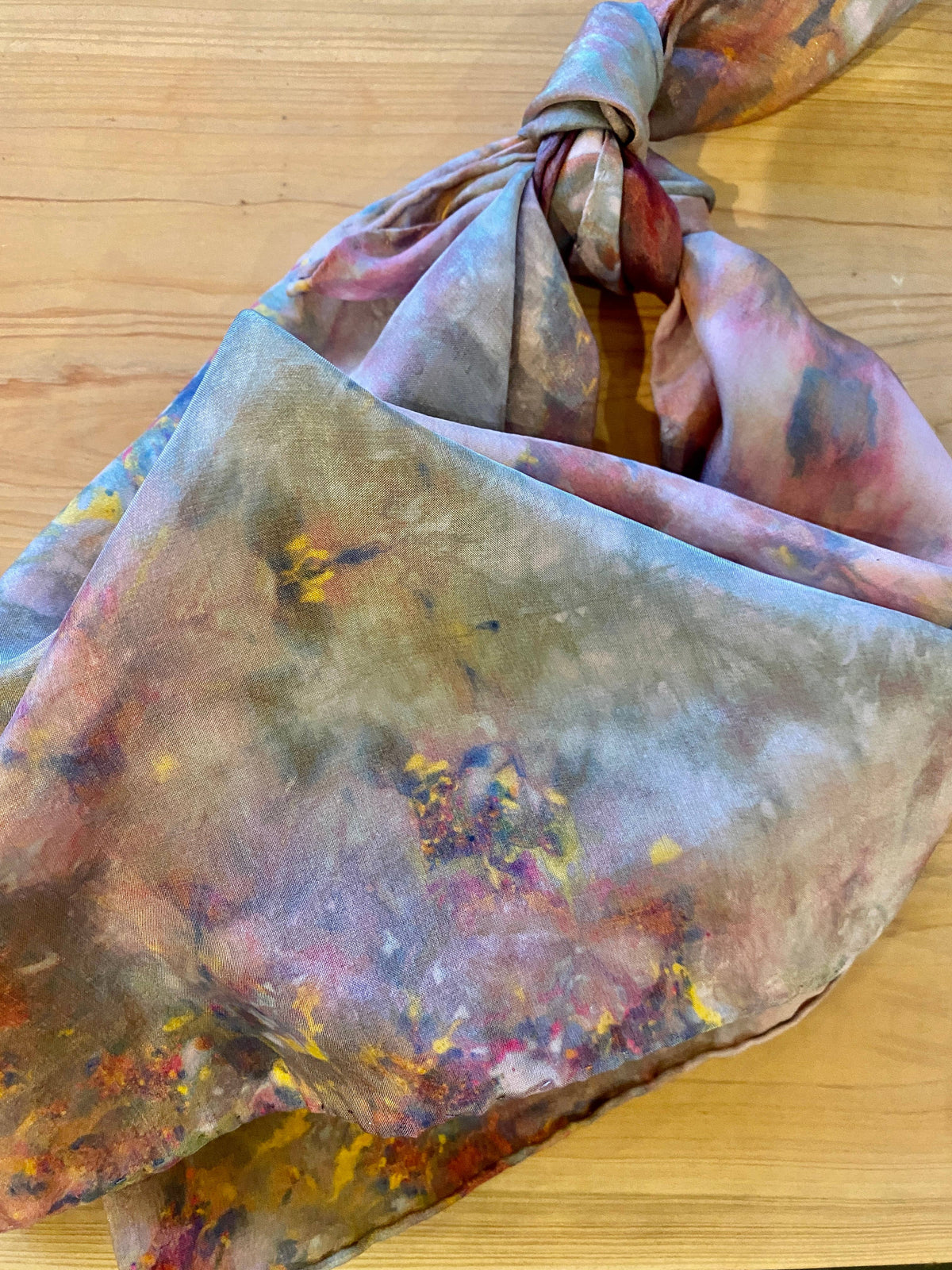 Scarf - Hand Dyed Silk Bandanas in Various Pigment Colors