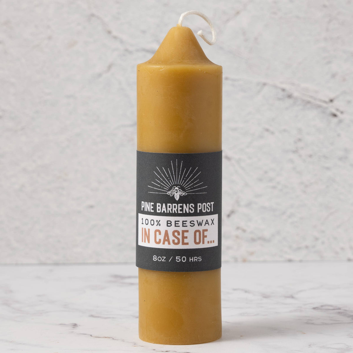 Long Burning Beeswax Pillar Candle (50+hr)