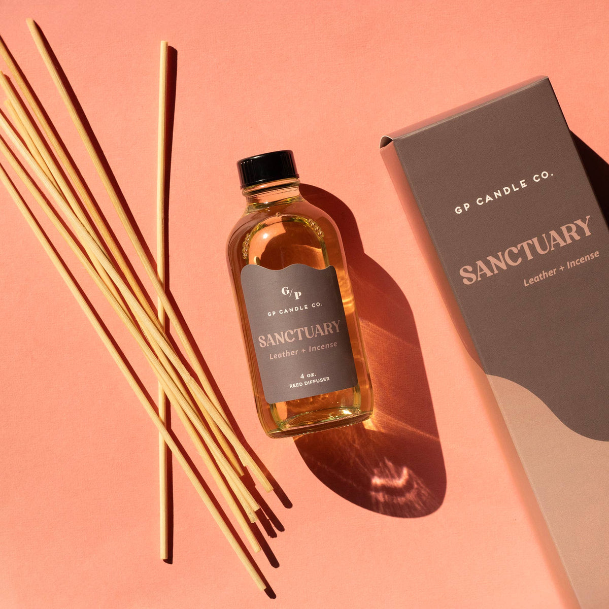Sanctuary Leather + Incense Reed Diffuser