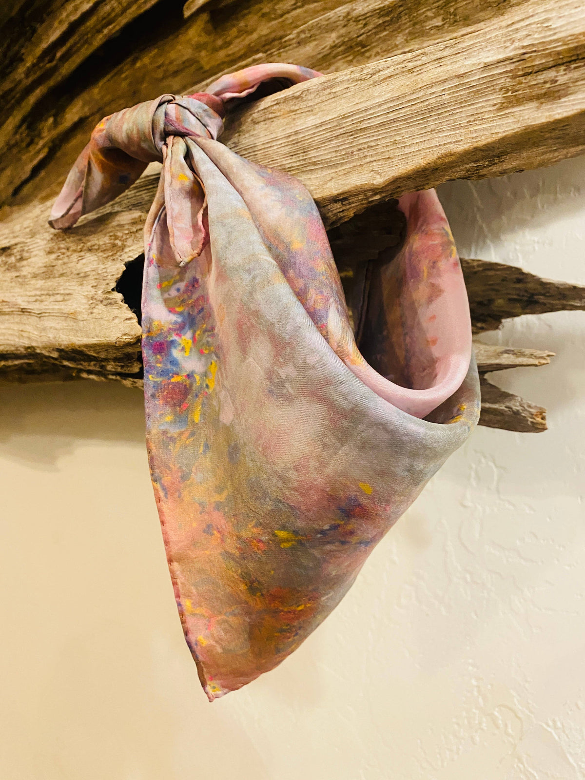 Scarf - Hand Dyed Silk Bandanas in Various Pigment Colors