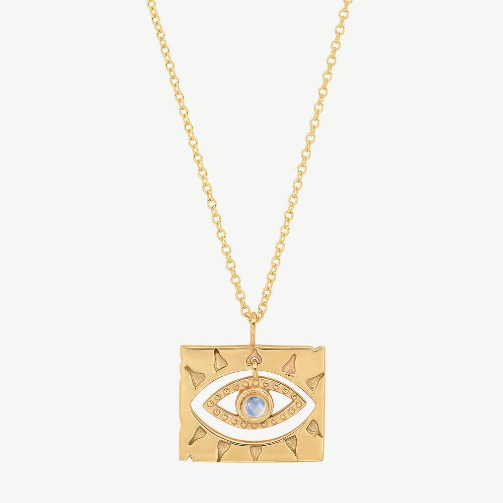 Lone Eye Necklace with Moonstone