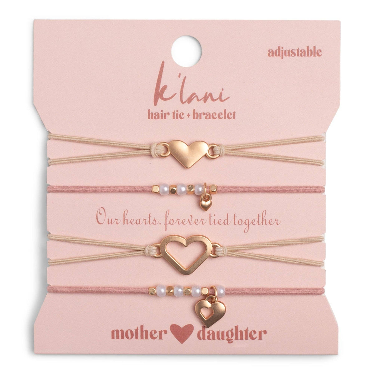 "Mother / Daughter" Shareable Hair Tie Bracelets