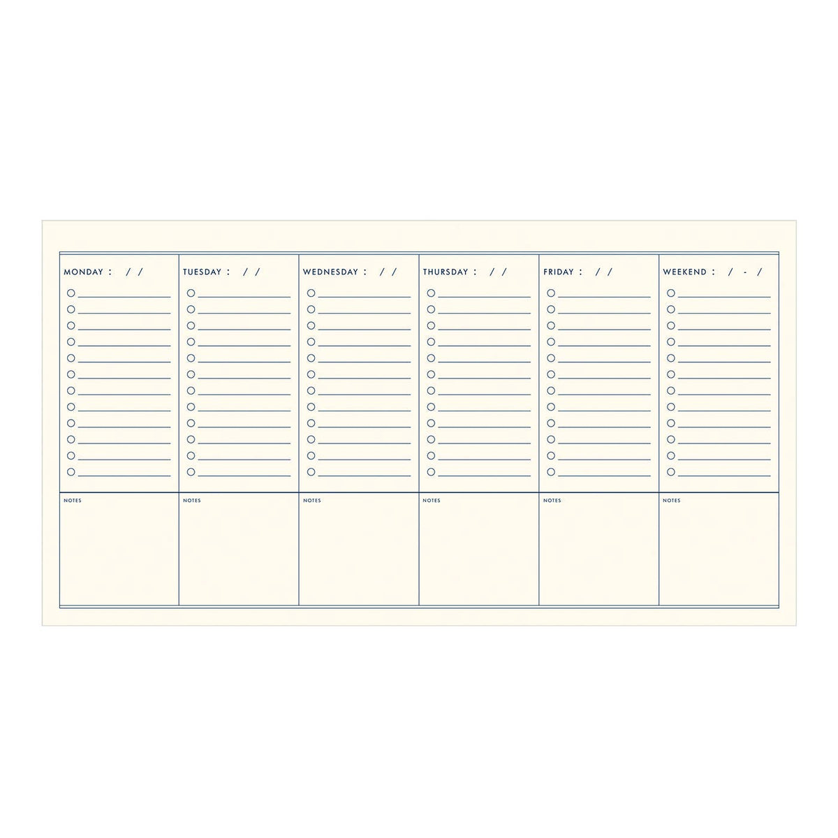 Ducks In A Row Undated Weekly Planner