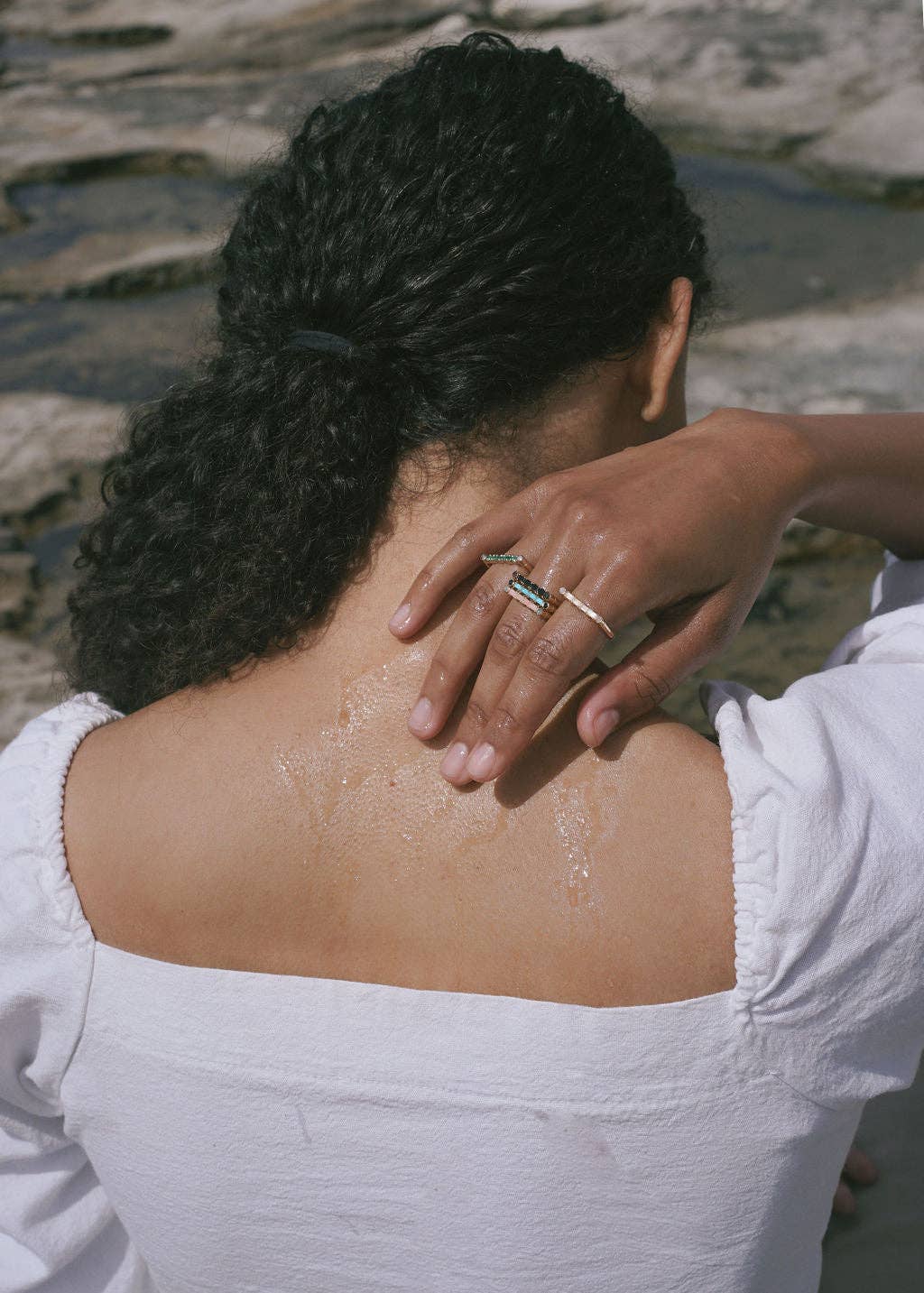 Cha Cha Bar Ring with Turquoise and Moonstone