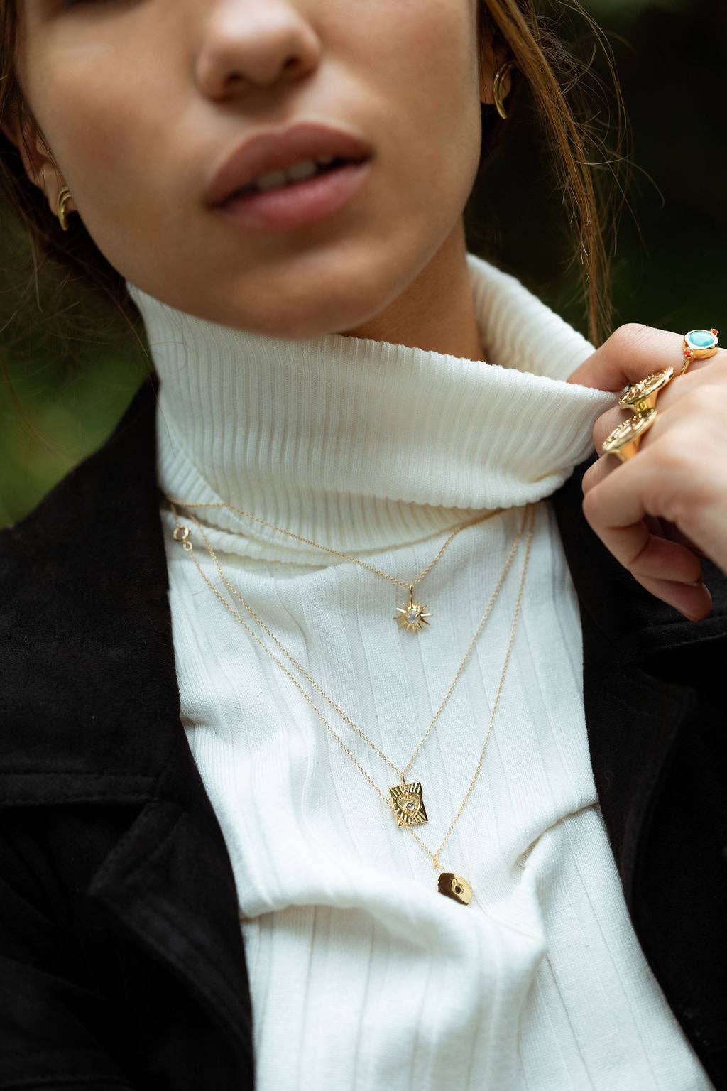 Lace Heart Necklace with Moonstone