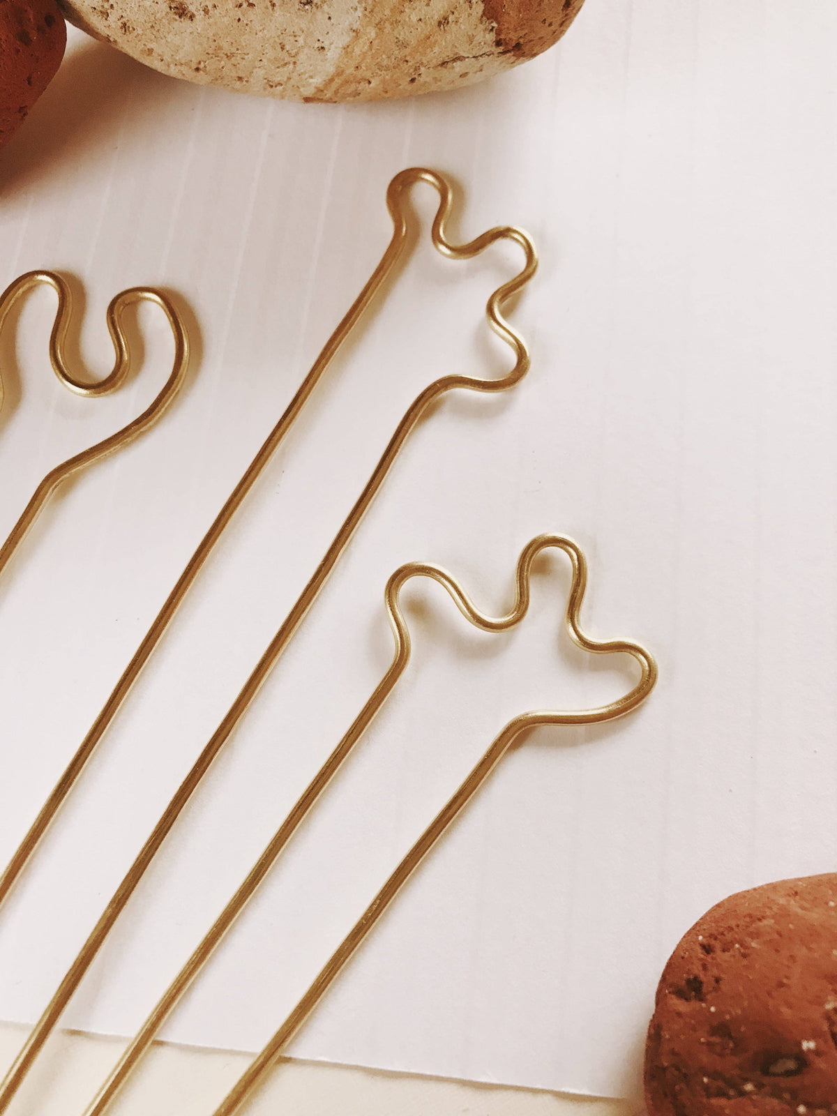 SQUIGG Bun Pin: Brass / Large