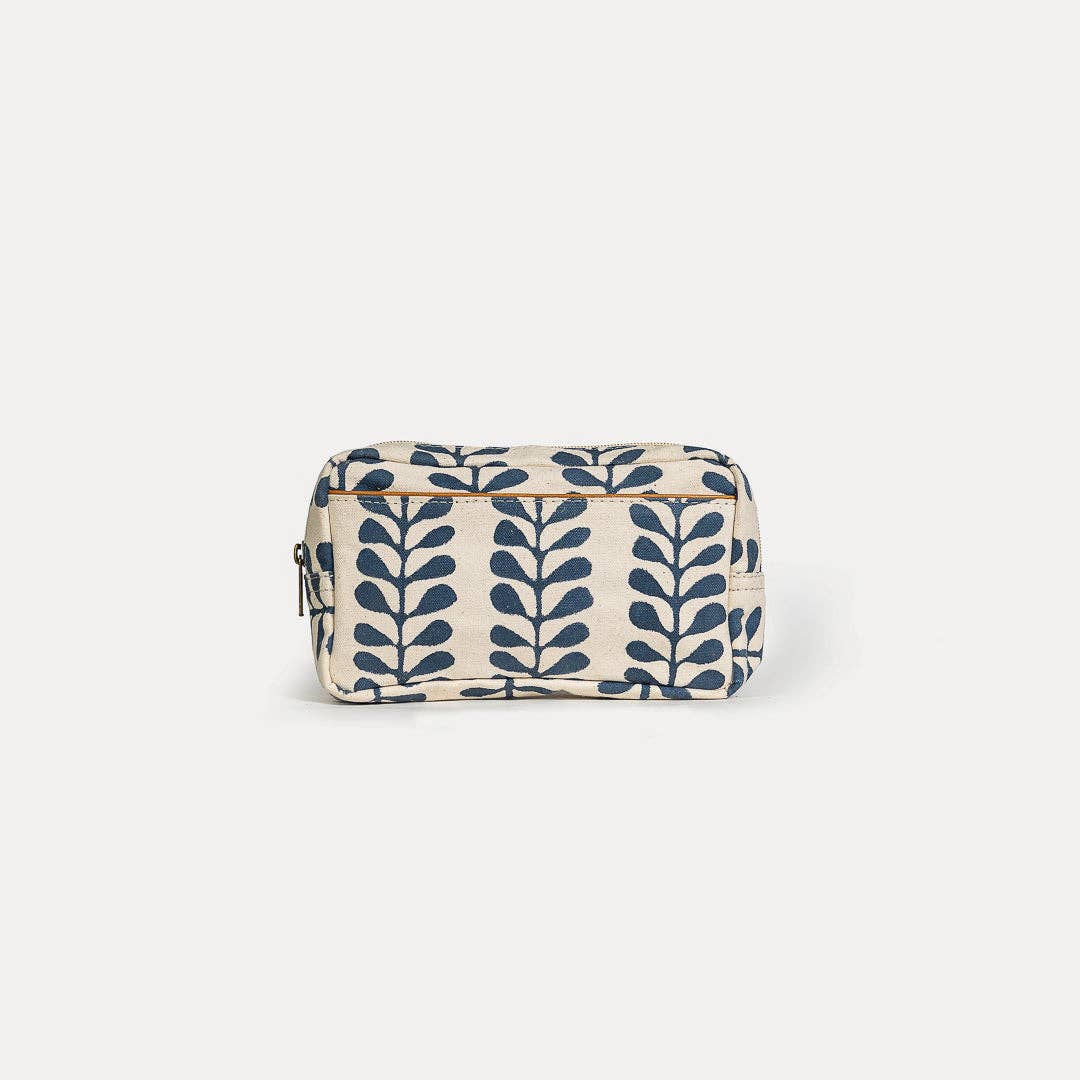 Block Print Belt Bag - Indigo Fern