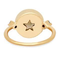 Hidden Star Ring with Green Onyx and Moonstone