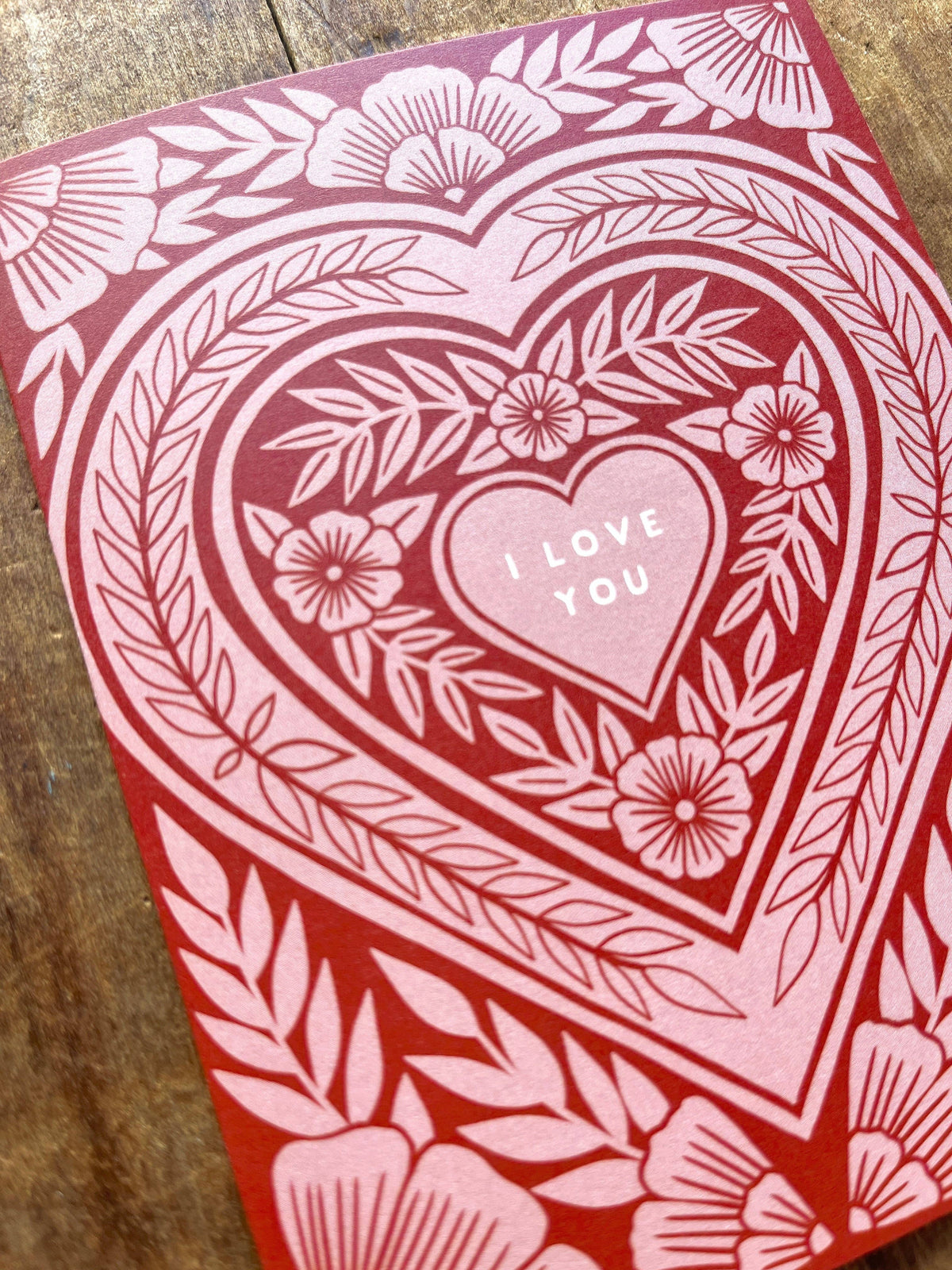 "I Love You," Greeting Card: Single Card