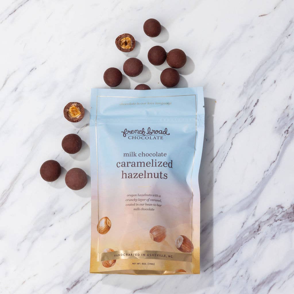 Milk Chocolate-Covered Caramelized Hazelnuts - 6oz