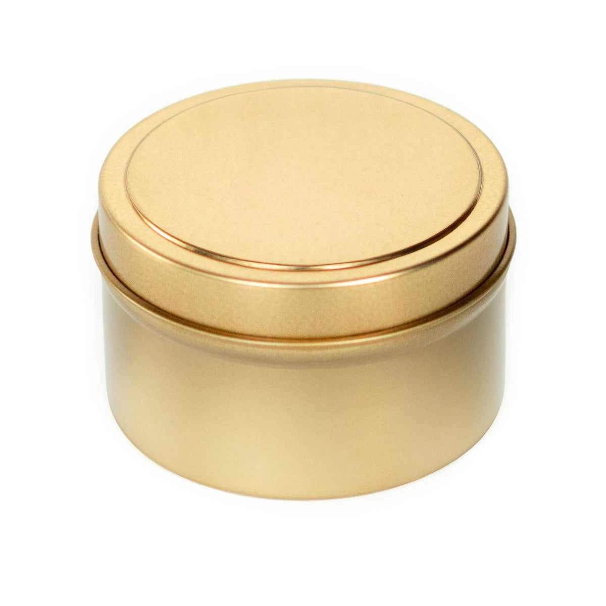 No Label 4 oz. Gold Tin Candle - Case of 24: FIGWOOD + CURRANT