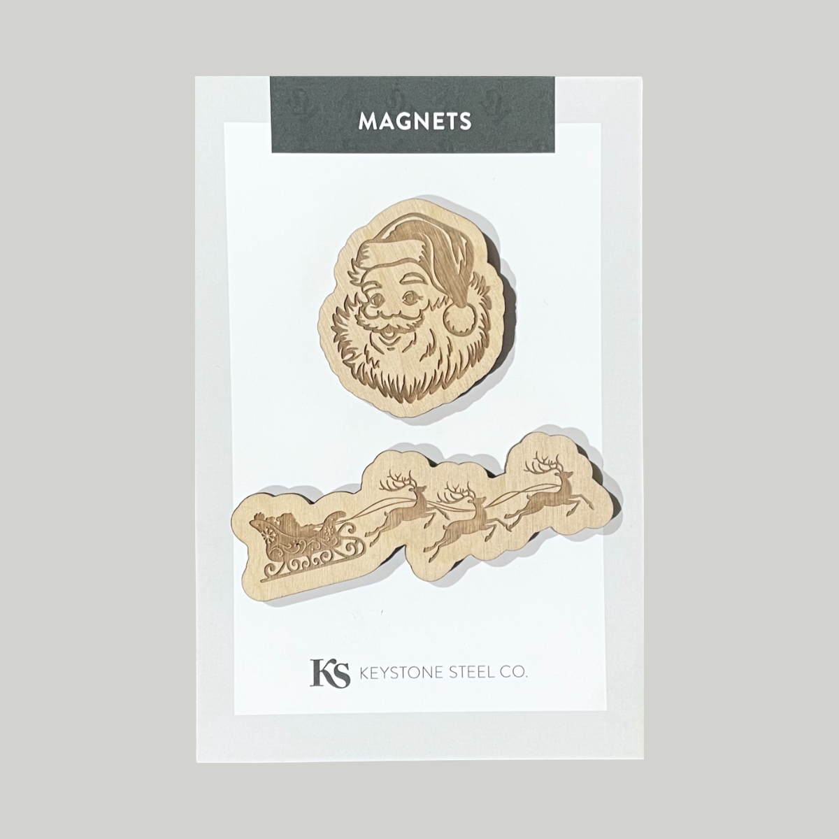 Santa + Sleigh Magnet Pack of 2