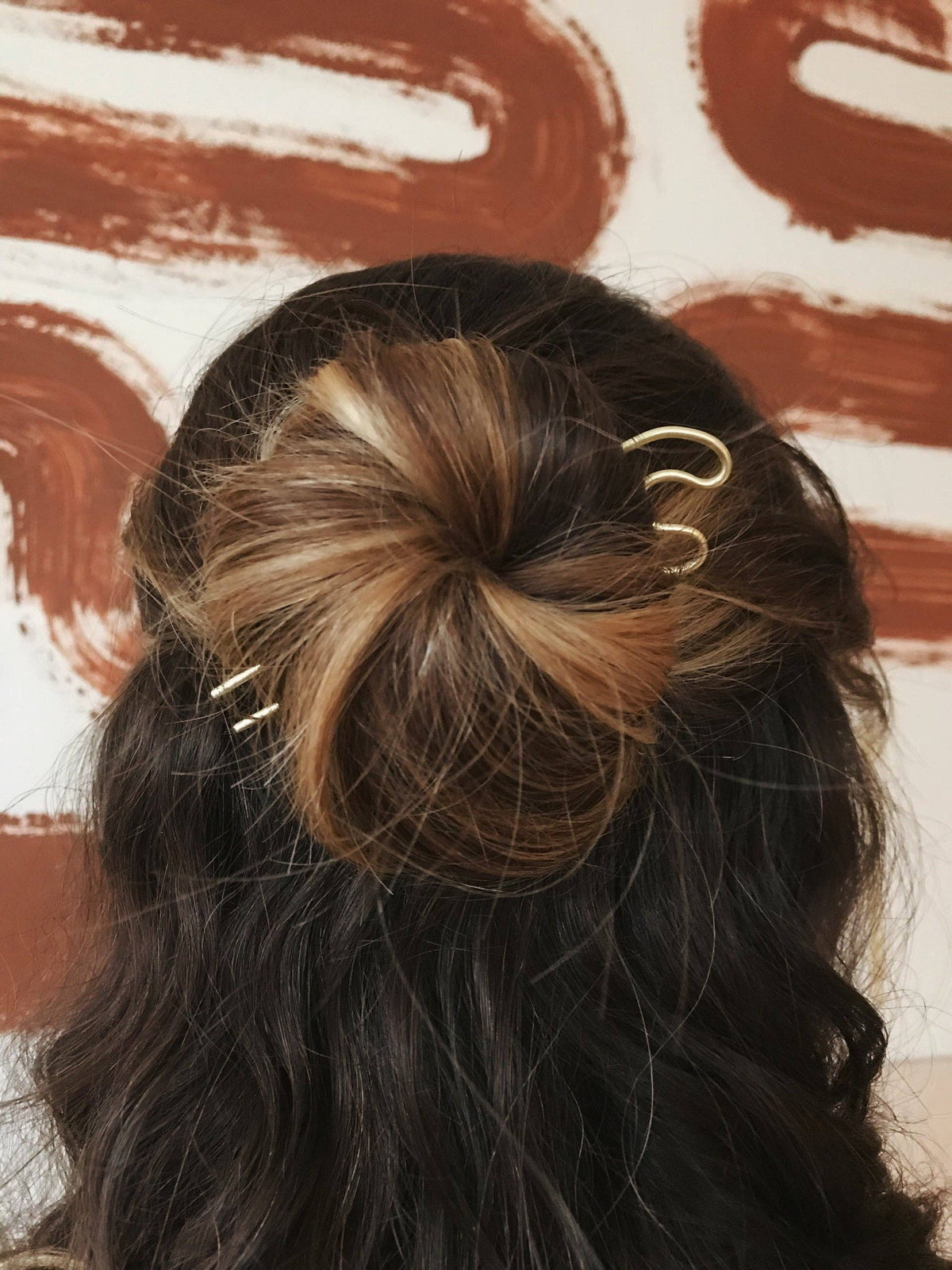 SQUIGG Bun Pin: Brass / Large