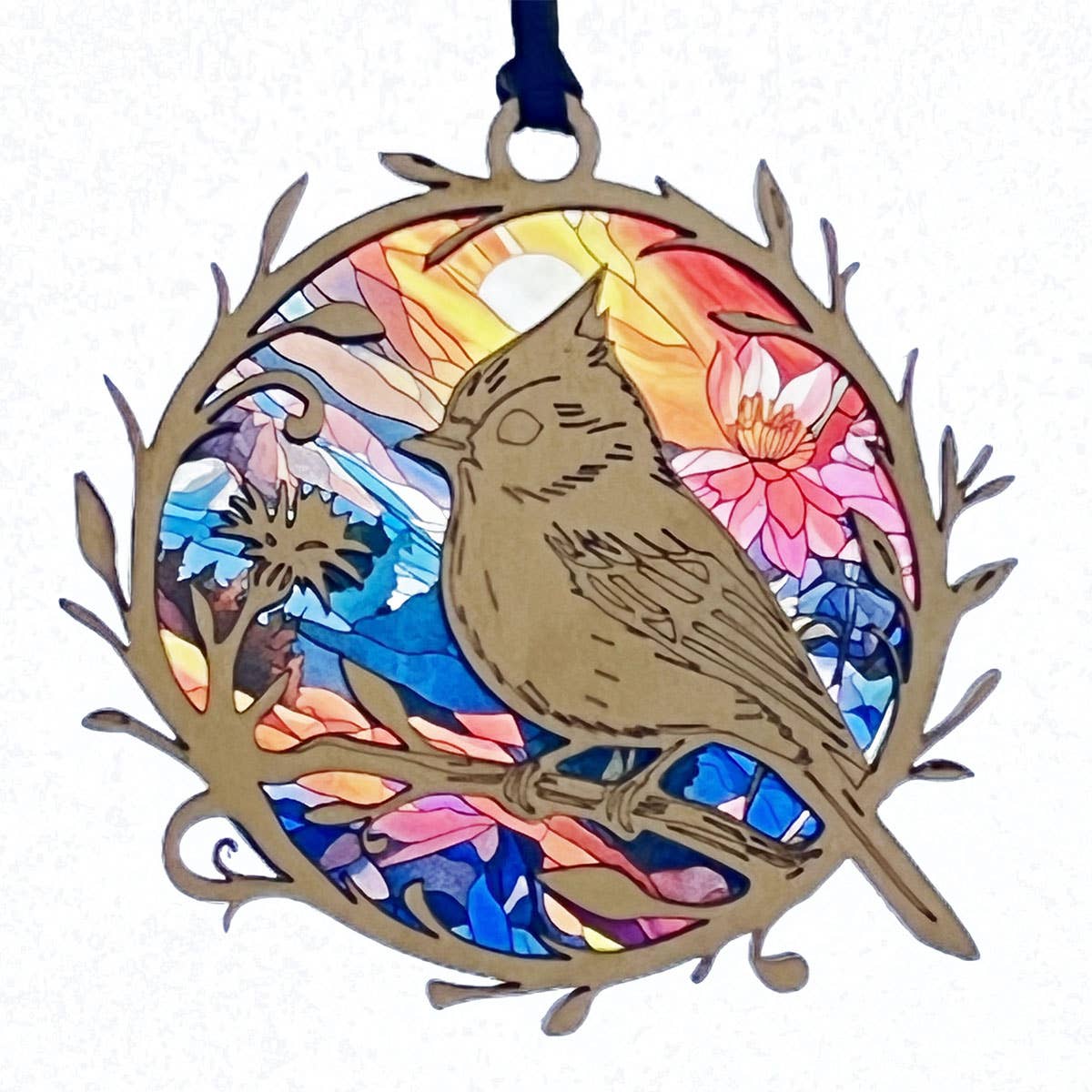 Tufted Titmouse Ornament Suncatcher