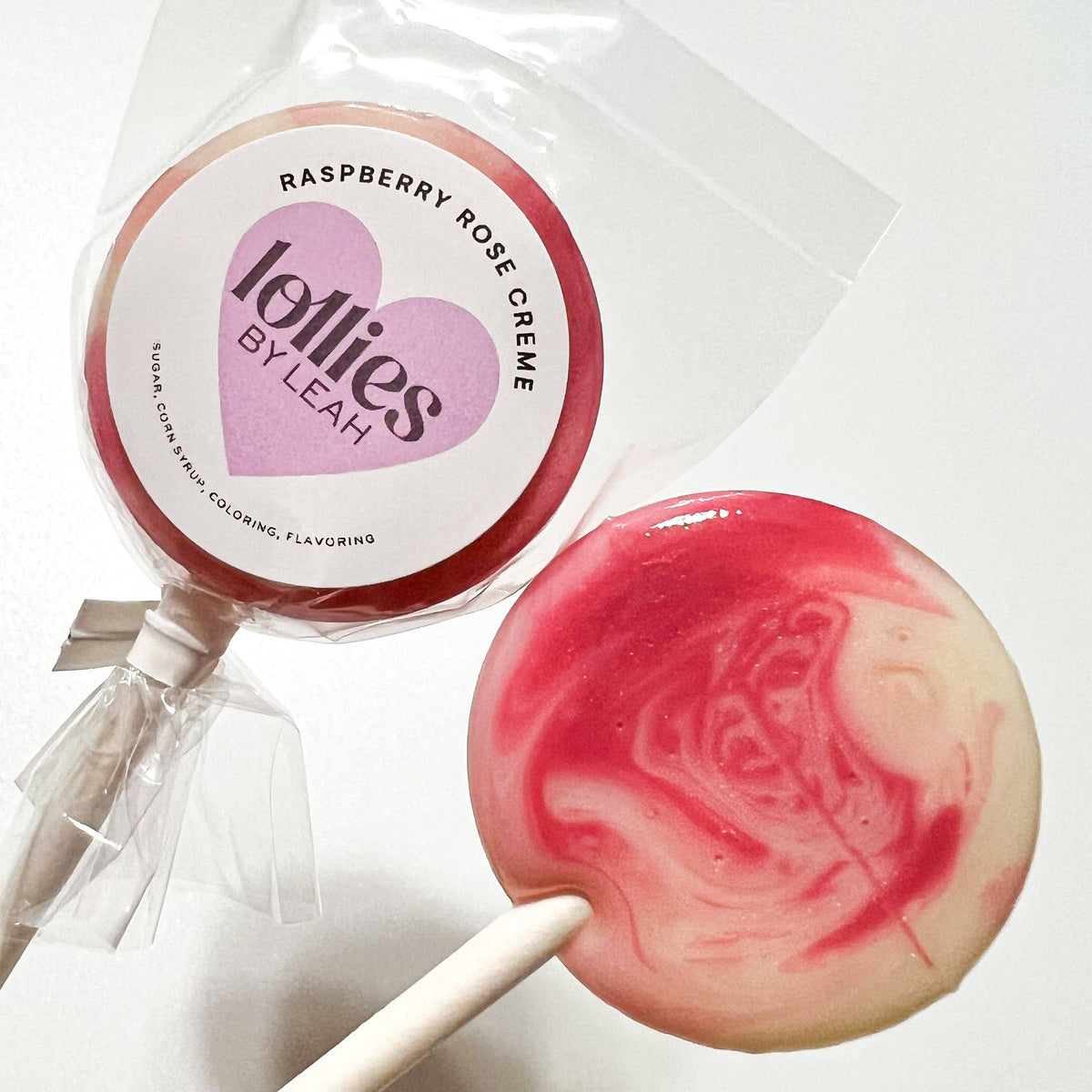 Raspberry Rose Cream Lollipop