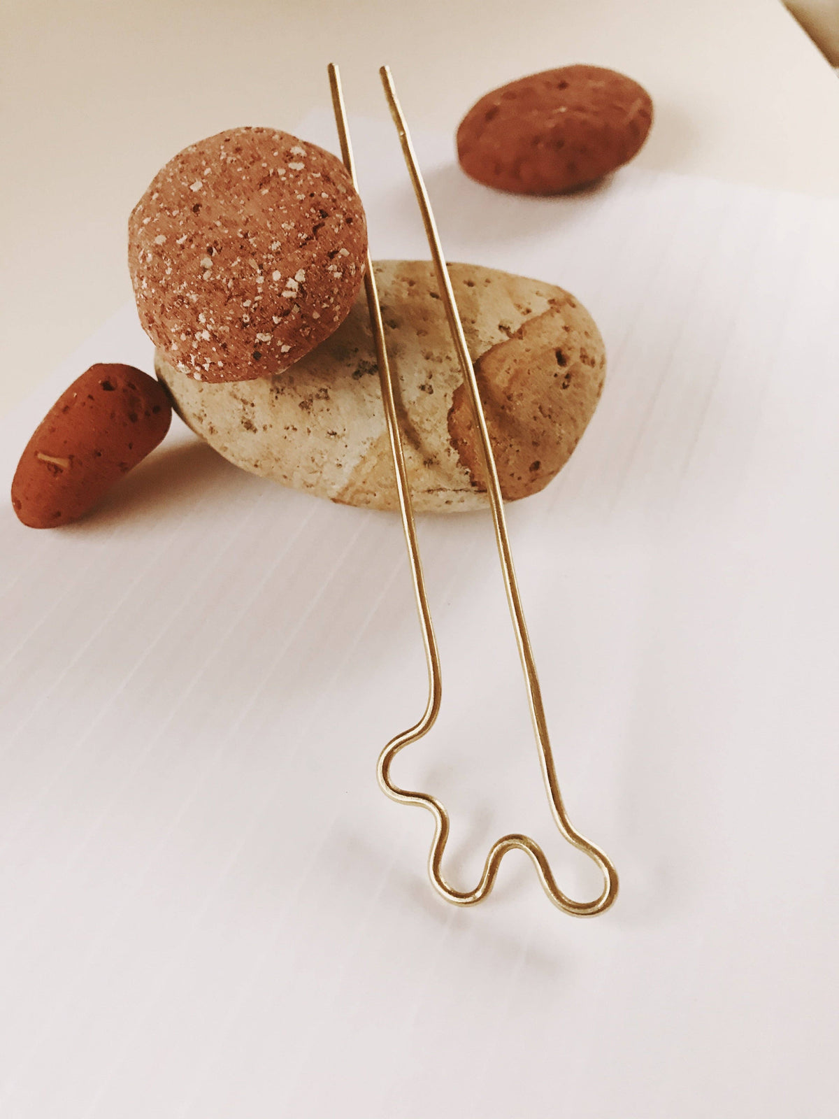 SQUIGG Bun Pin: Brass / Large